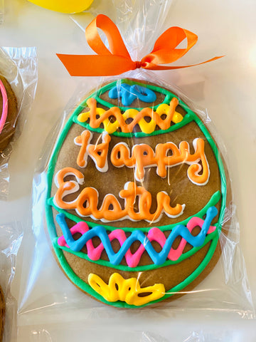 Giant Easter Egg Gingerbread Cookie