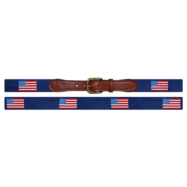 American Flag Needlepoint Belt | Classic Navy