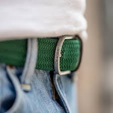 Imperial Green - Woven Elastic Belt