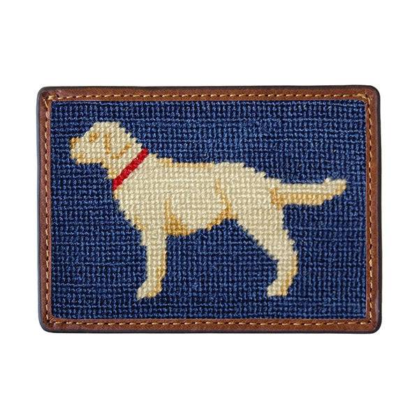 Yellow Lab Needlepoint Card Wallet