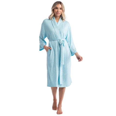 Dream Shawl Collar Robe | Glacier Blue