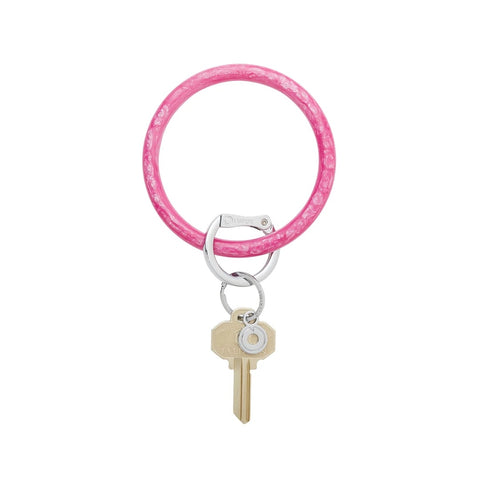 Resin Big O Key Ring | Pink Topaz