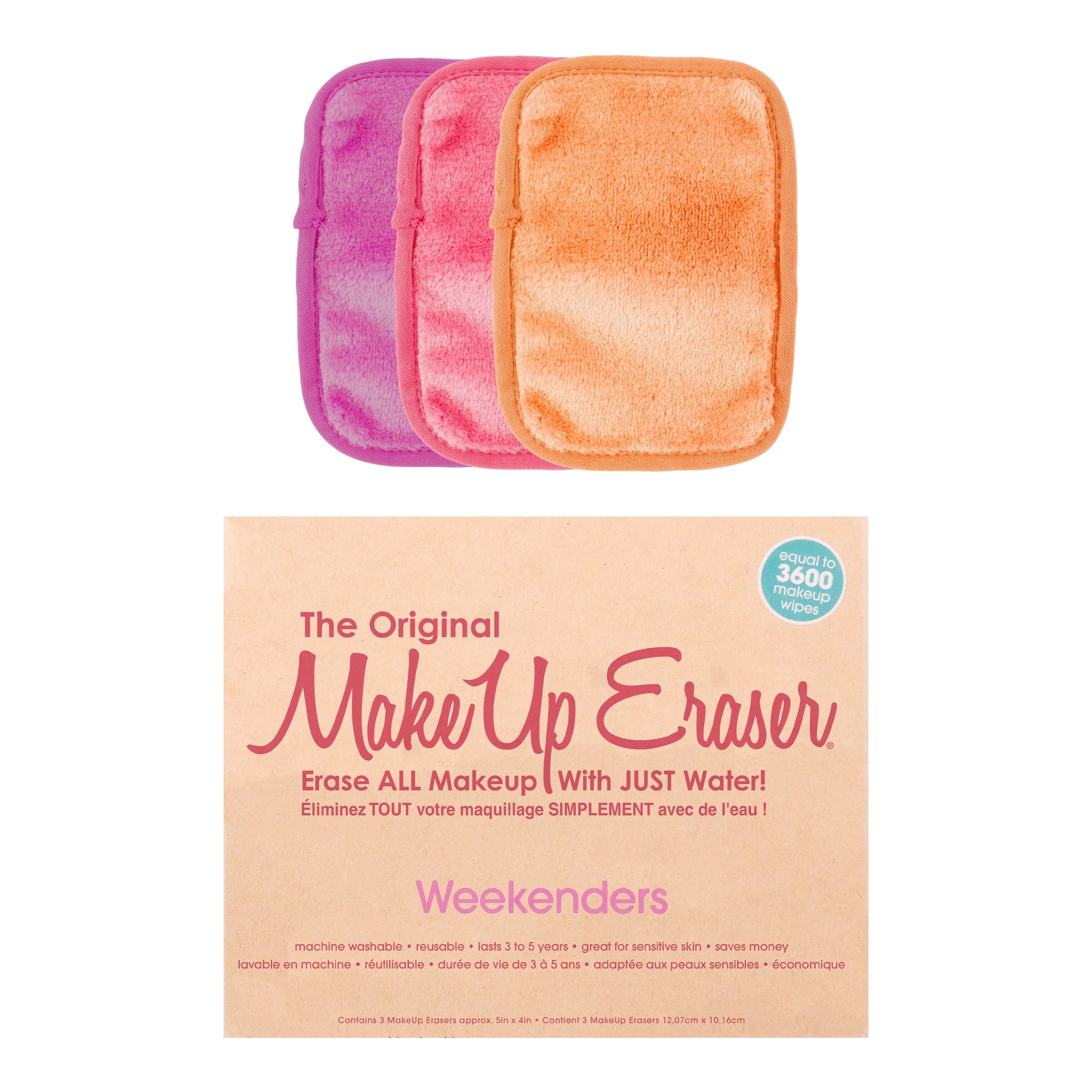 Makeup Eraser The Original Erase All Makeup With Just Water, Including  Waterproof Mascara, Eyeliner, Foundation, Lipstick and More, Original Pink