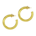 Laurence Mid Size Thick Tube Hoop Earrings