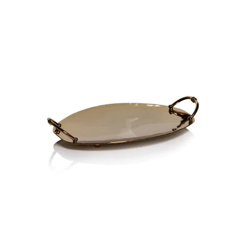 Aleesia Gold Oval Serving Tray
