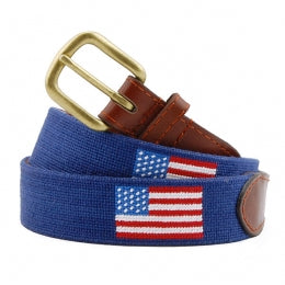 American Flag Needlepoint Belt | Classic Navy