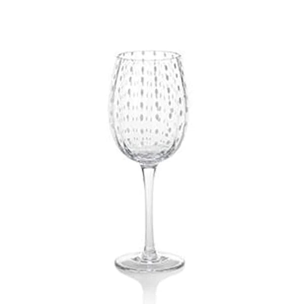 White Dots Wine Glass