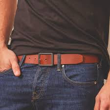Cognac Leather Belt - Smooth Effect