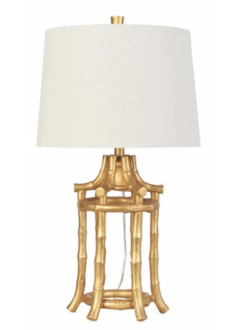 Bamboo Table Lamp | Gold