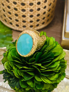 Turkish Hammered Ring | Turquoise