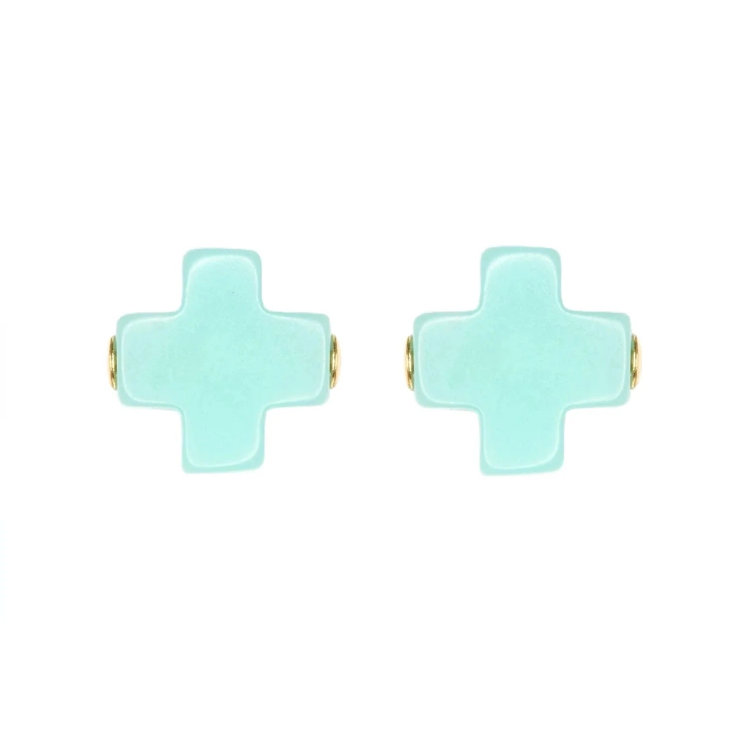 Signature Cross Studs - Mint