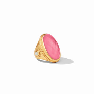 Cannes Statement Ring Iridescent Peony Pink