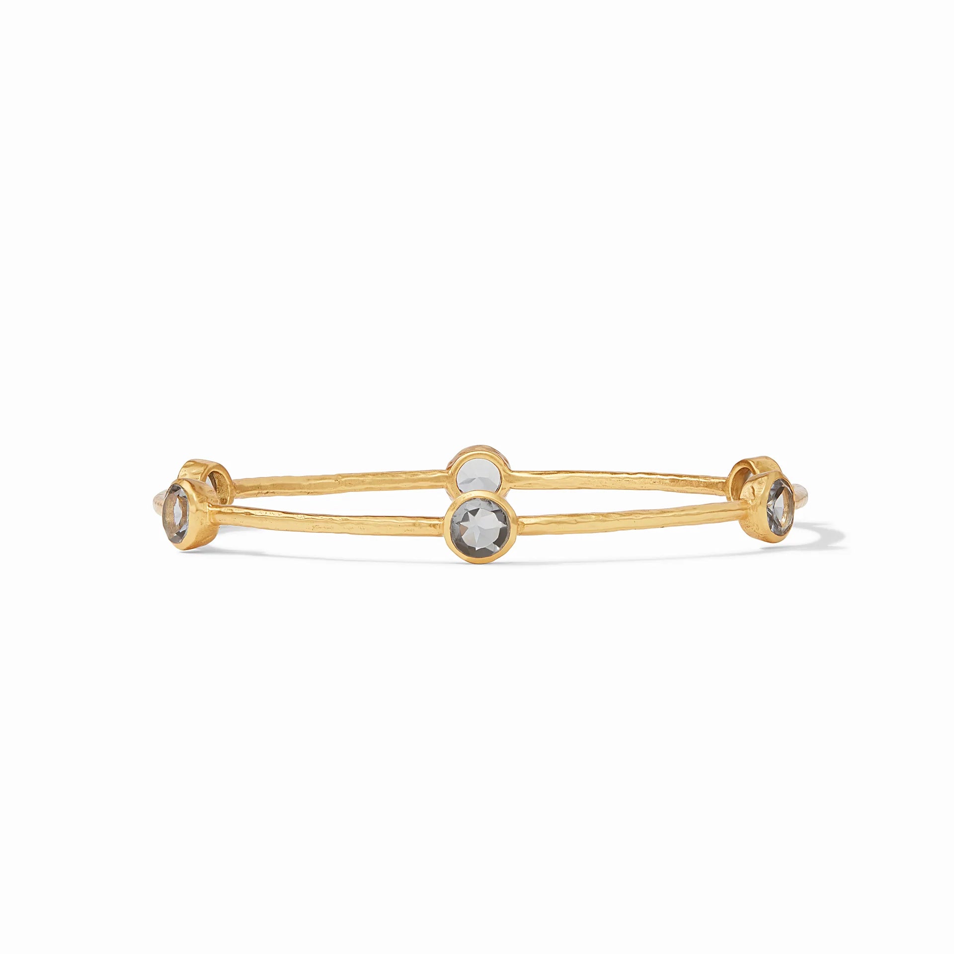 Milano Gold Bangle Bracelet | Charcoal Blue