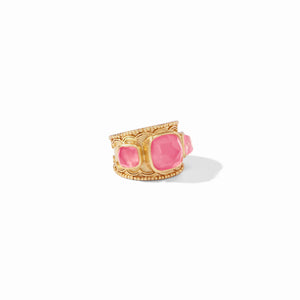 Trieste Statement Ring Iridescent Peony Pink
