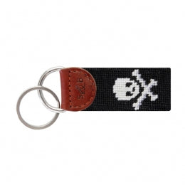 Jolly Roger Needlepoint Key Fob | Black