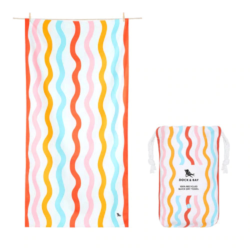 Kids Quick Dry Beach Towel | Squiggle Face