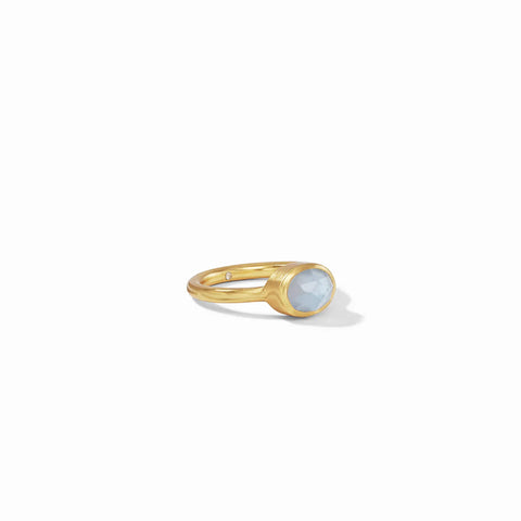 Jewel Stack Ring | Iridescent Chalcedony Blue