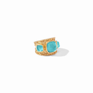 Trieste Statement Ring | Iridescent Bahamian Blue